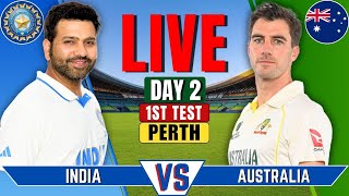 India vs Australia 1st Test Day 2  IND vs AUS Live Match  Live Cricket Match Today  Session 3 [upl. by Avek207]