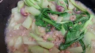 Ginisang Sayote at Bok Choi easyrecipe [upl. by Antony]