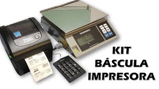 Bascula Etiquetadora Con Impresora De Etiquetas Térmica Kit con Formato [upl. by Suivat]