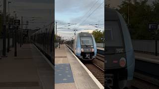 Départ en pleine balle d’une Z50000 en gare de Achères ville ￼ idfm train z50000 sncf train [upl. by Dugan]