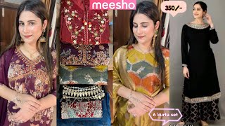 Meesho kurta set starts350 Beautiful Designer kurta set with Dupatta Diwali Special 🥰 [upl. by Leruj]