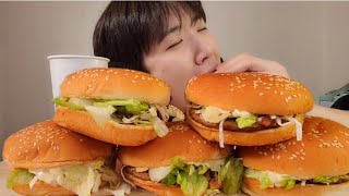 ASMR Lotteria Burger롯데리아 데리버거 먹방 [upl. by Barnabas]