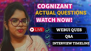 Cognizant Actual WEBUI Coding and aptitude questions  Watch now and PASS the ROUNDplacement [upl. by Mohun606]