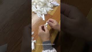 Making of ribbon bowhandwork handworkdesign dressfactory kidswear clothfactory [upl. by Erodavlas]