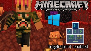 How To Toggle Sprint on Minecraft Windows 10 Edition No Client [upl. by Aicia]