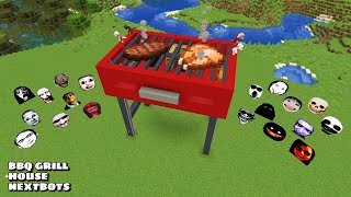 SURVIVAL BBQ GRILL HOUSE WITH 100 NEXTBOTS in Minecraft  Gameplay  Coffin Meme [upl. by Lynnea]