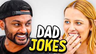 Dad Jokes  Dont laugh Challenge  Sath vs Kat  Raise Your Spirits [upl. by Ydnolem]