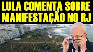 LULA COMENTA SOBRE ATO EM COPACABANA E FICA IRRITADO COM REPORTER [upl. by Eelsha]