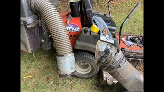 OldGuyDIY Fix Extend Lawn Mower Leaf Discharge Chute With 1 Plastic Paint Can Body Easy Open Unplug [upl. by Ahsatan]