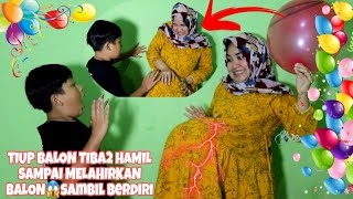 TIUP BALON JUMBO KAGET PERUT MAMAH LENNY TIBATIBA HAMIL JUMBO SAMPAI MELAHIRKAN BALON drama [upl. by Neevan830]