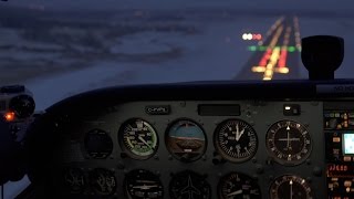 IFR training  ILS approach  51 knot cross wind at Fix  Flying  ATC audio [upl. by Greeson]