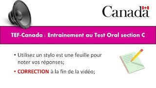 TEF CANADA  Préparation 1 au Test de Compréhension Orale section C [upl. by Llezo]