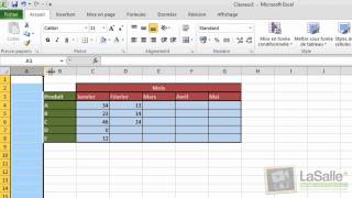 Microsoft Excel 2010  Mise en forme de tableaux E04 [upl. by Zobe]