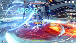 Ayaka melt damage vs maggu kenki spiral abyss 40  genshin impact [upl. by Esnohpla469]