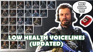 Call of Duty Warzone  quotLow Healthquot Voicelines Updated [upl. by Akinot]