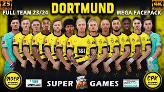 Borussia Dortmund Facepack PES 2021  25 Players  Season 2324 SIDER ◆ CPK ⚽ أوجه دورتموند 2324 [upl. by Roxane856]