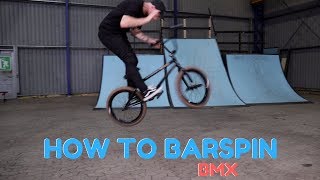 How to barspin  BMX beginner tricks  SkatePro [upl. by Adleremse]