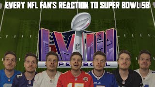 Every NFL Fans Reaction to Super Bowl 58 [upl. by Eenitsed]