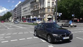 BMW 2x Ziviler FuStW  FuStW Polizei München auf rasanter Einsatzfahrt [upl. by Lucania]