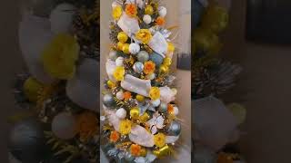 Which Christmas tree decorated with flowers do you like  christmastree decor xmas christmas [upl. by Eustacia739]