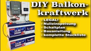 ☀️ DIY Solaranlage mit 5kWh Speicher  Schaltplan Stückliste  michaswerkstatt [upl. by Chace]