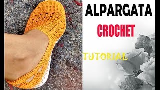 ALPARGATAS TEJIDAS A CROCHET PARA DAMA👢 [upl. by Dacie704]