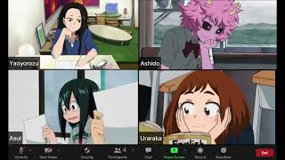 My Hero Academia  zoom study session with mha girls with playlist [upl. by Kristine]