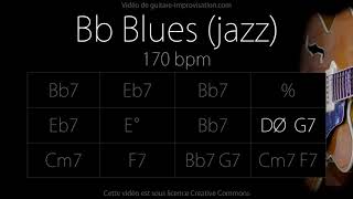 Bb Blues JazzSwing feel 170 bpm  Backing Track [upl. by Ecinrev]