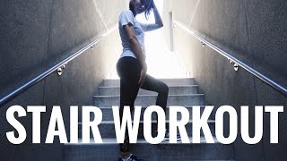 Stair Workout  Burn Fat  Butt Legs amp Core Workout [upl. by Aeneg]