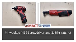 Milwaukee M12 Screwdriver and 38ths ratchet [upl. by Dlanod170]