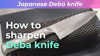 How to sharpen Deba knife knife sharpening🔪✨ [upl. by Akoek]