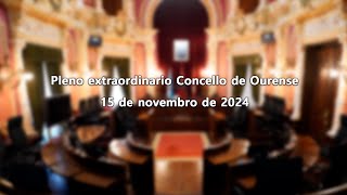 Pleno extraordinario Concello de Ourense 15112024 [upl. by Firmin]