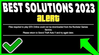 GTA 5 Online How To Fix Files Required To Play GTA Online Could Not Be Downloaded 2023 PS PC Xbox [upl. by Tressa]