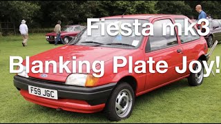 Fiesta mk3 Blanking Plate Base Model Brilliance or Miserly Motoring Misery [upl. by Drahser]