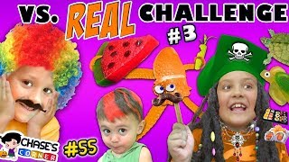 Chases Corner GUMMY vs REAL PART 3 Halloween Costume Edition 55  DOH MUCH FUN [upl. by Acsirp393]