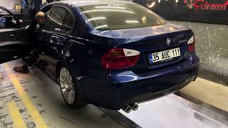 BMW E90 330i  Emil Custom Exhaust [upl. by Ynotna]