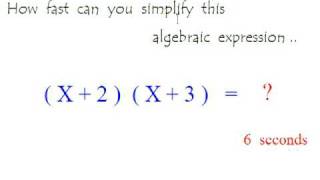 Trick 2  Fast Algebra Multiplication  Binomials [upl. by Ynafetse]