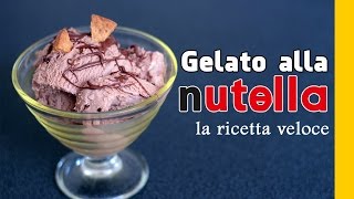 GELATO ALLA NUTELLA la ricetta veloce senza gelatiera  SOLO 3 INGREDIENTI [upl. by Naujahs22]