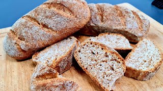 Pane integrale fatto in casa con lievito madre Homemade wholemeal bread Pâine integrală de casă [upl. by Anesuza]