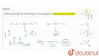 Which among the following in an example of tertiary acid amide [upl. by Hairahcez]