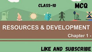 Resources and Development Mcqs  class 10 geography chapter1 Mcqs with answers [upl. by Leahicm]