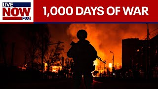 Zelenskyy marks 1000 days of war for Ukraine  LiveNOW from FOX [upl. by Adnirim]