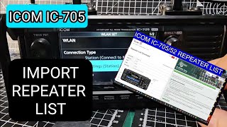 ICOM 705  Repeater LIST amp New Monitor Mode [upl. by Eelamme469]