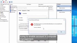How to fix The following error occurred while attempting to save properties for user administrator [upl. by Suirrad]