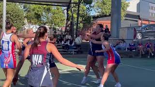 Sandhurst v Gisborne first quarter round two  2024 BFNL A grade netball [upl. by Mamie614]