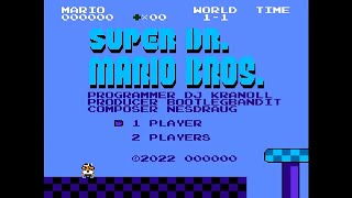 Super Dr Mario Bros NES Hack Playthrough [upl. by Johppah]