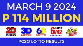 Lotto Result March 9 2024 9pm PCSO [upl. by Yendahc]