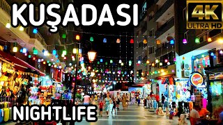 KUŞADASI CITY CENTER NIGHTLIFE WALKING TOUR  July 2022  4k UHD 60fps  Wanderlust Feet Vlog [upl. by Olemrac]