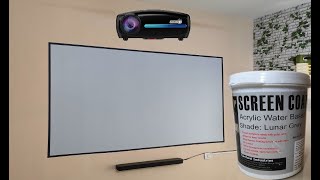 DIY Projector wall screen making with GARDWEL SCREEN COATING paint for BORSSO MARS 10 projector [upl. by Luis384]