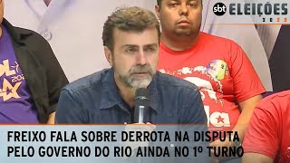 Freixo fala sobre derrota na disputa pelo Governo do Rio ainda no 1Âº turno [upl. by Mays]